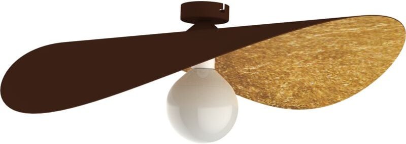 Lumicom - piuma plafoniera corten foglia