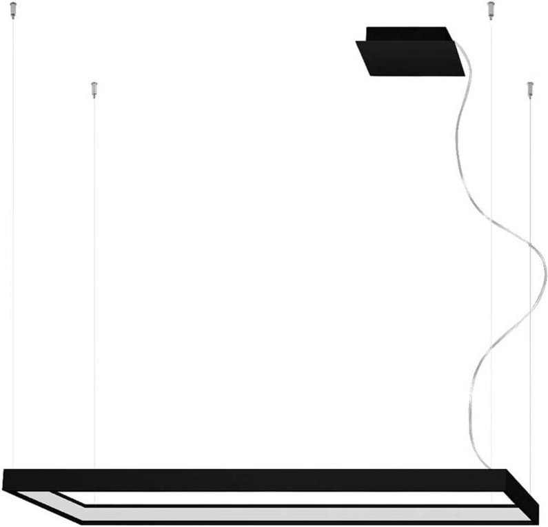 Pendelleuchte Hängelampe Designleuchte schwarz led Wohnzimmerlampe Alu h 150 cm