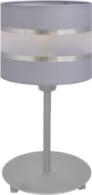 Helen Tischlampe mit rundem Schirm Grau, Silber 20cm - Helam
