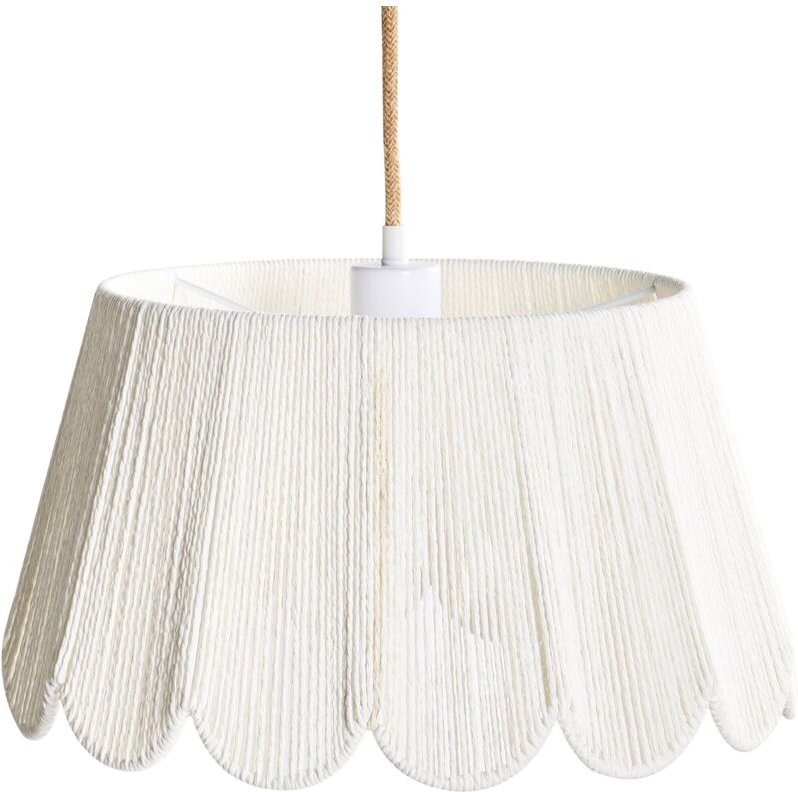 Hängeleuchte SEBAKWE Papierschnur Hellbeige