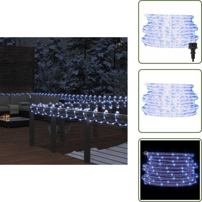 The Living Store Lichtschlauch 1200 LEDs Kaltweiß 50 m PVC - Lichtschlauch