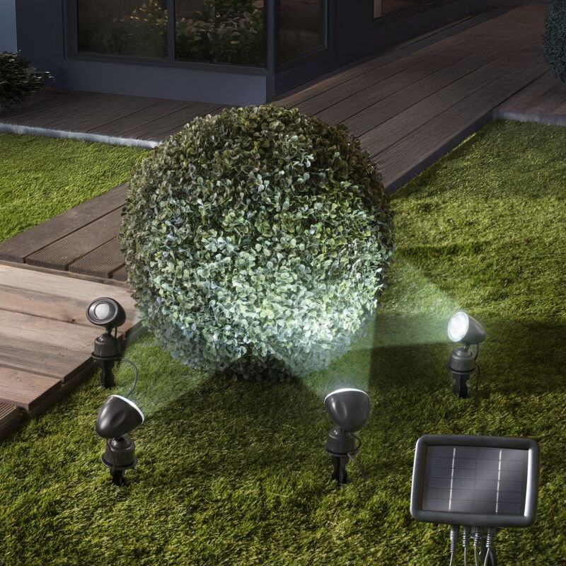 Thumbnail - esotec Solarstrahler Trio PIR mit 3 Spots und Bewegungsmelder wetterfest 102144