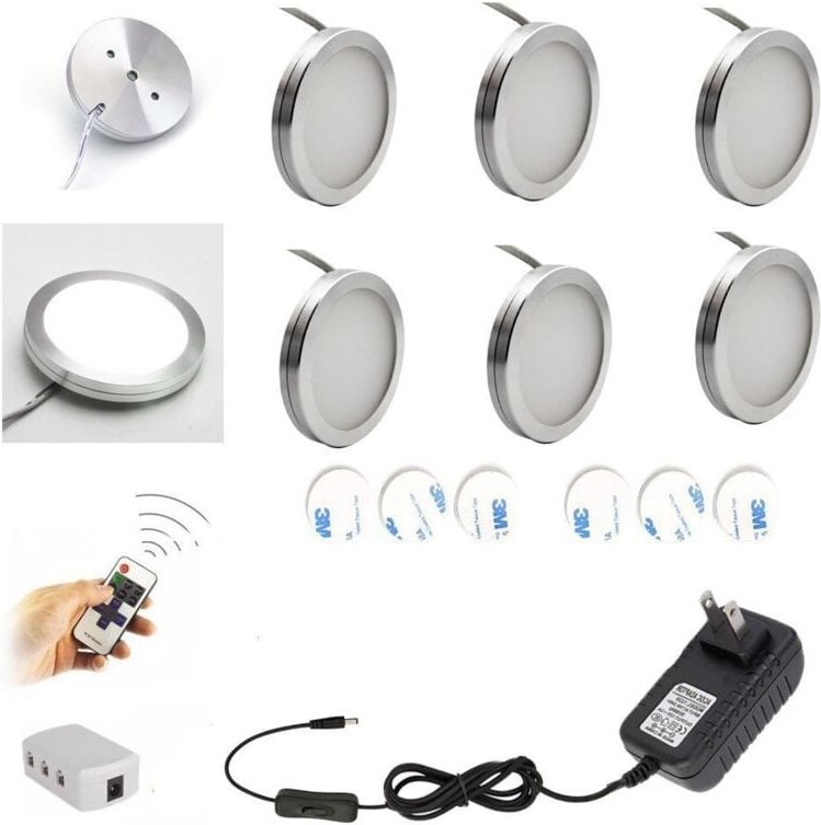 Vtizikl Lampe LED pour armoire de cuisine avec télécommande sans fil RF 12 W (blanc froid 6500 K)