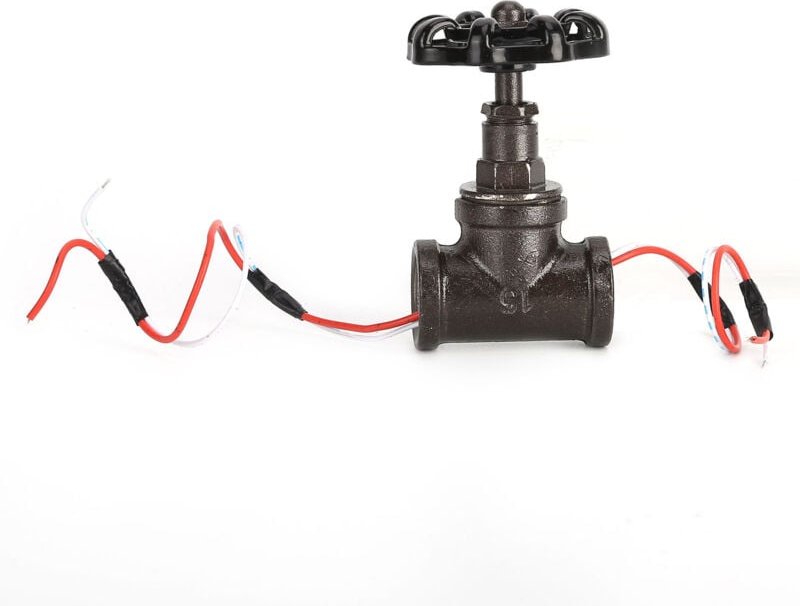 Vintage-Absperrventil aus Eisen, 1/2 Zoll, mit elektrischem Kabel für Tischlampen, Wohnzimmer, Schlafzimmer