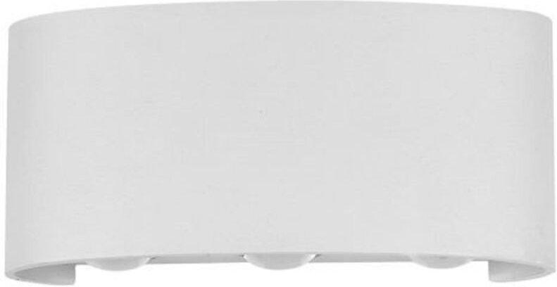 Italux - Gilberto - Moderne LED-Außenwandleuchte Weiß, Warmweiß 3000K 420lm, IP44