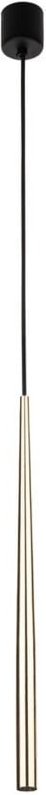 TK Piano Schlanke Pendel-Deckenleuchte Schwarz, Gold 1xG9