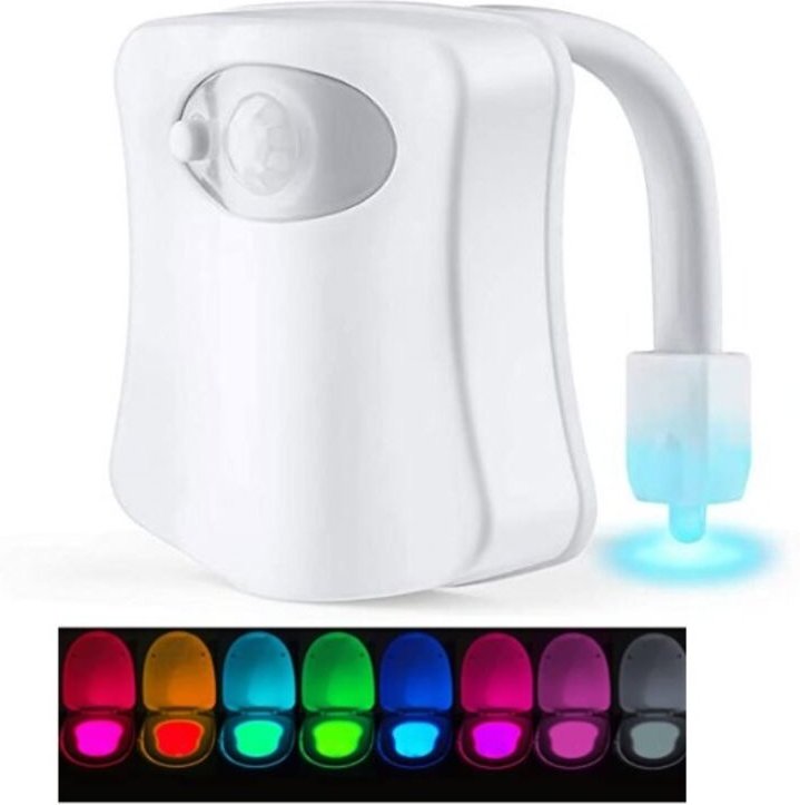 LED-Toiletten-Nachtlicht mit Bewegungssensor – LED-Toilettenleuchte für Badezimmer/WC/Schrank/Waschbecken/Unterschrank –...