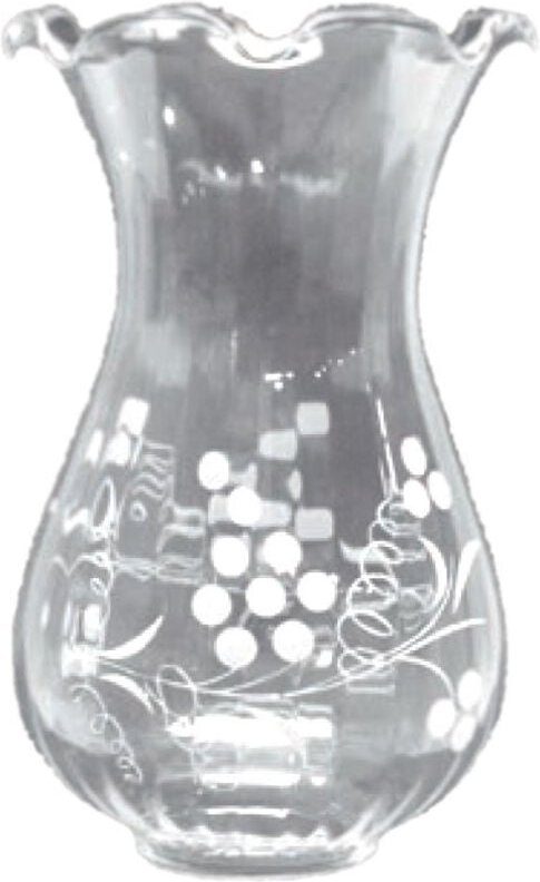 Ltde - apple trees Glas Lampenschirm 19x13cm transparent mit 5cm Mundzeichnung