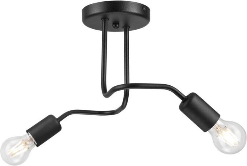 Lamkur Lighting - Lamkur Charlie Flexi Charlie Multi Arm Halbbündige Deckenleuchte Schwarz, 2x E27