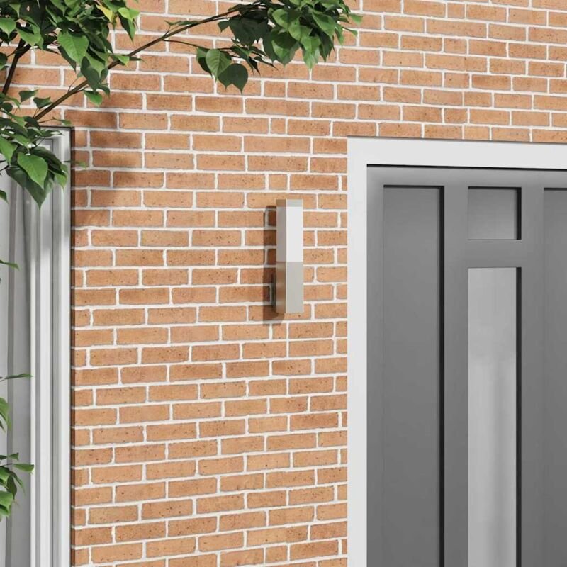 Außenwandleuchte Silber 10.5 x 6 x 35 cm Edelstahl Vidaxl