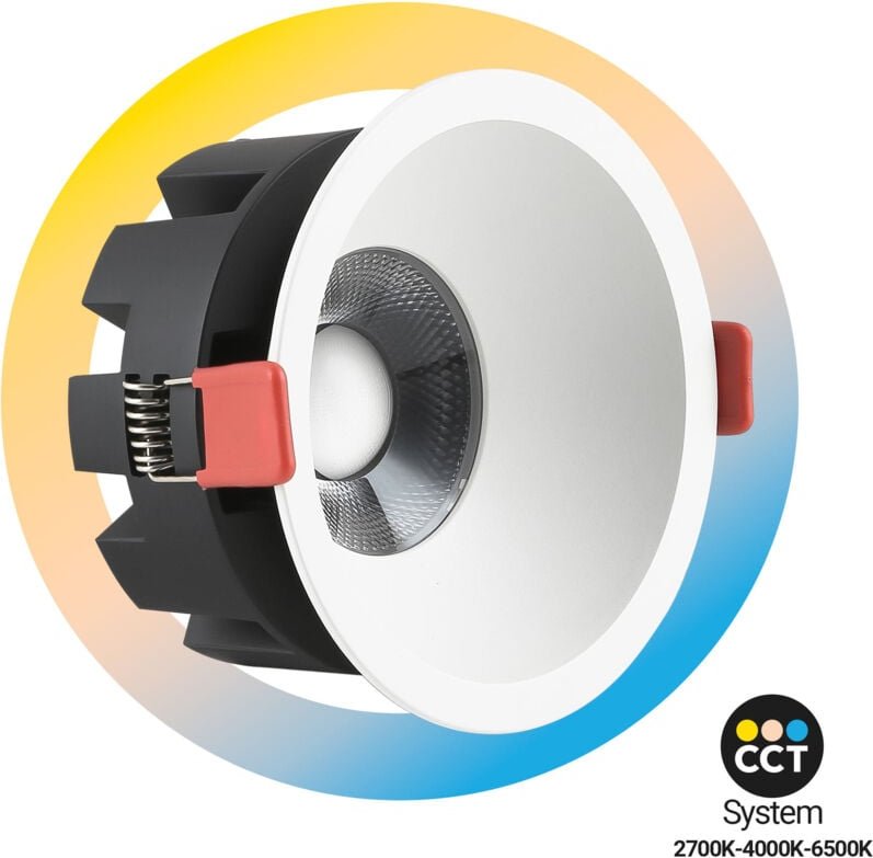 Led Einbaustrahler - 8W - cct - osram Chip - Ausschnitt Ø75mm