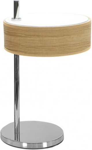 Haiti Tischleuchte mit 1 Licht Chrom/Klarholz fabrilamp