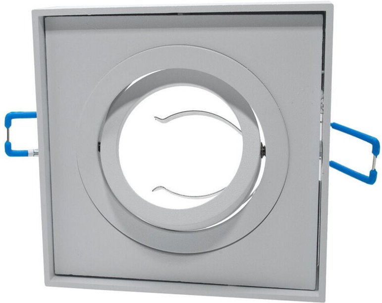 Trade Shop Traesio - Trade Shop - Quadratische verstellbare Strahlerhalterung, externer Einbaustrahler, 85 mm, LED-Lampe...