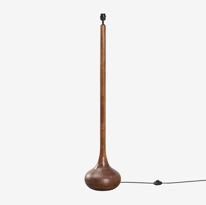 SKLUM Stehlampenfuß 125 cm aus Adelaide Mangoholz Dunkler Griff Holz