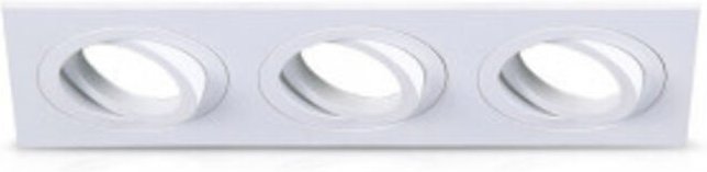 Dreifach-Spothalterung Weiß Mast 258 x 93 mm – abnehmbarer Klemmringbefestigung