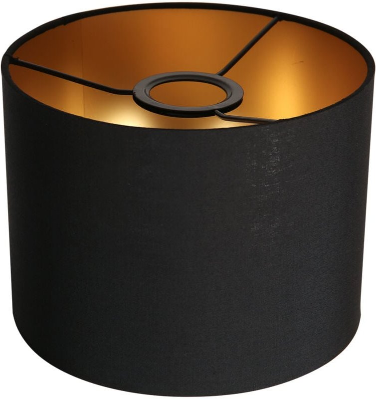 Lampenschirm - Shade - schwarz - leinen - ø 20cm - - Steinhauer