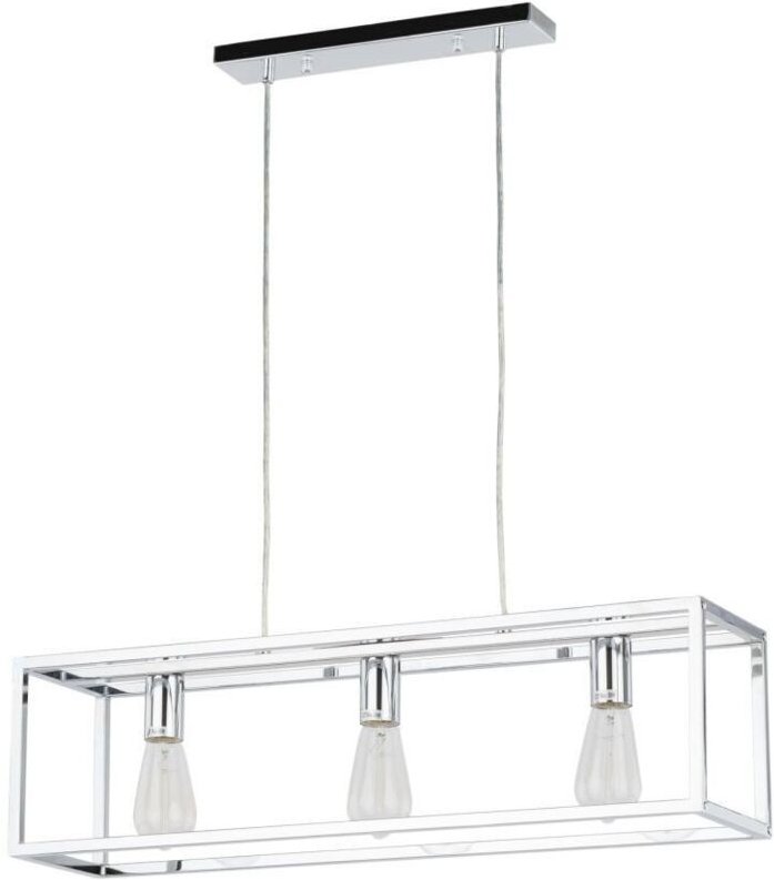 Sigalo - Industrie und Retro hängende Anhänger Chrom 3 Licht, E27 - Italux