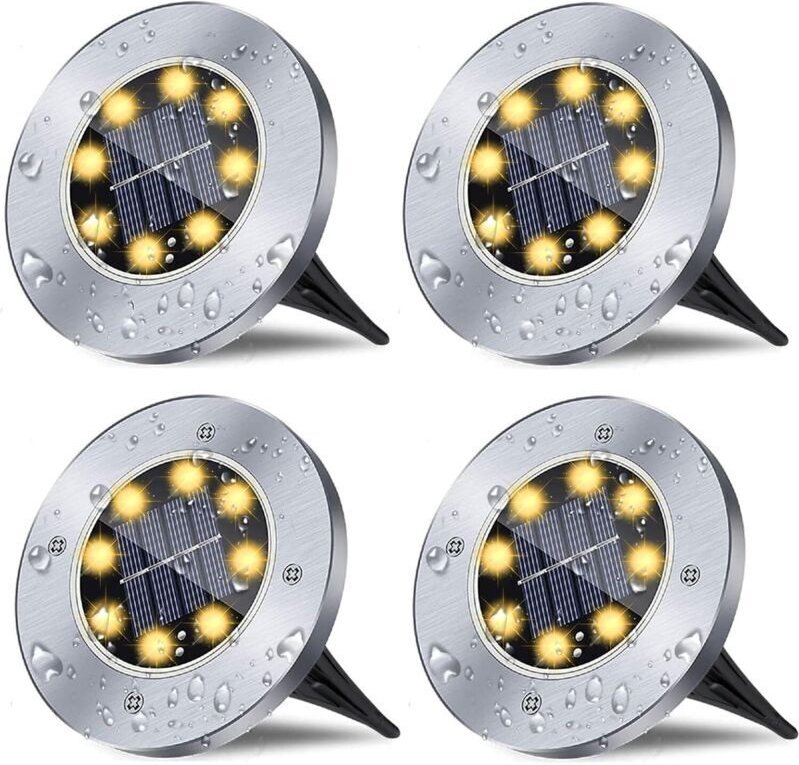 Solar-Bodenleuchten, wasserdichte Solar-Gartenleuchten, verbesserte Gartenbeleuchtung, helle Bodenleuchten, Landschaftsb...