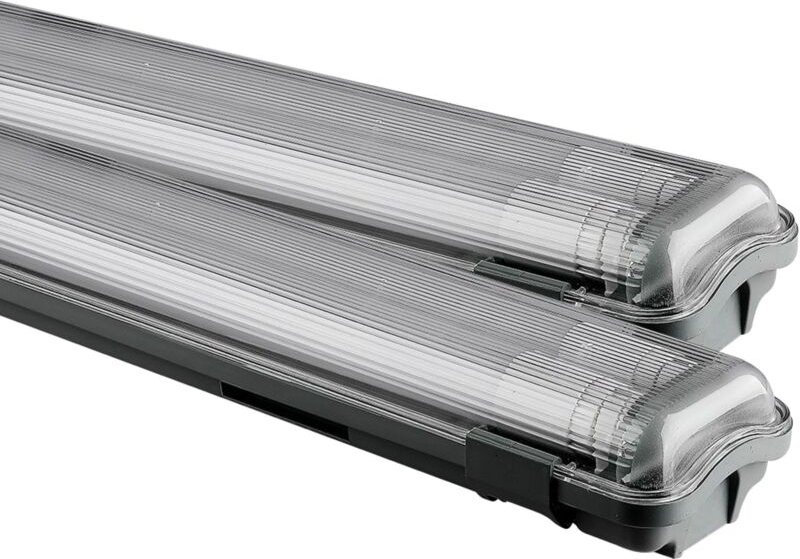 V-TAC LED-Lichtleiste - Dual Tube 2 x 20W - IP65 Wasserdicht - 2 x 2100 Lumen - 4000K - 150CM - 2er-Pack
