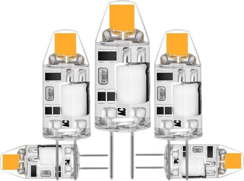 Beijiyi - 5er-Pack G4 2 w LED-Leuchtmittel – ersetzt 20 w Halogenlampen – Warmweiß 3000 k – 200 lm – 12 v ac/dc G4 – kei...