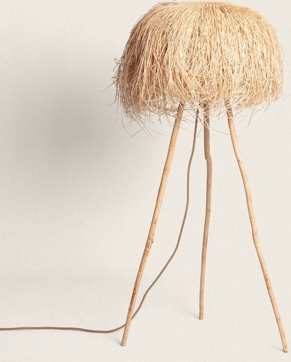 Stehleuchte aus Rattan Lasje Natürlich