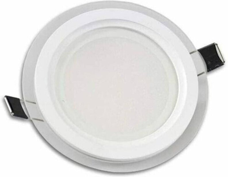 Trade Shop Traesio - Trade Shop - schlankes led-einbaupanel mit runder glaskante, 6W licht 6500K 4000K 3000K P-75ET -