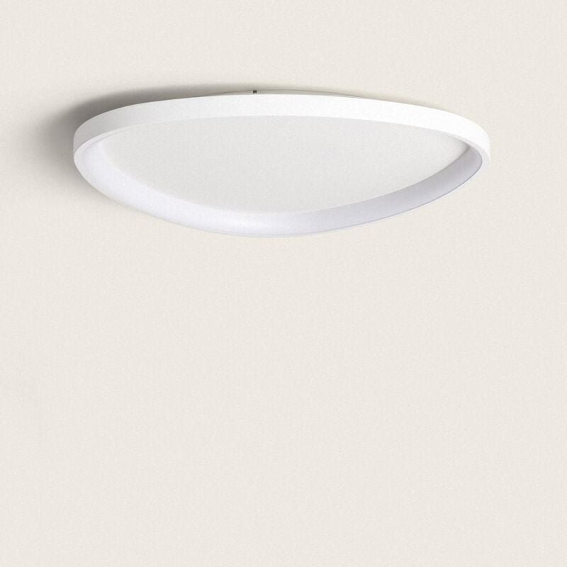 Efectoled - LED-Deckenleuchte 30W Oval Metall Ø600 mm cct Wählbar Owen Holz