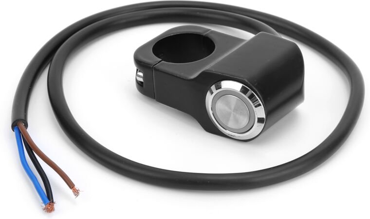 Universeller wasserdichter 22-mm-Lenkerschalter mit Ein-/Ausschalter und Sperr-Reset-Anzeige, kompatibel mit Motorrädern...