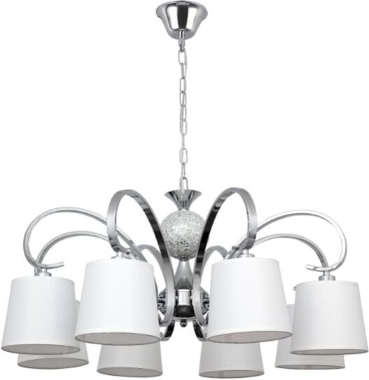 Concordia Lampe 8xe14 Chrom Weiß Lampenschirm 50-70x78d de FABRILAMP.