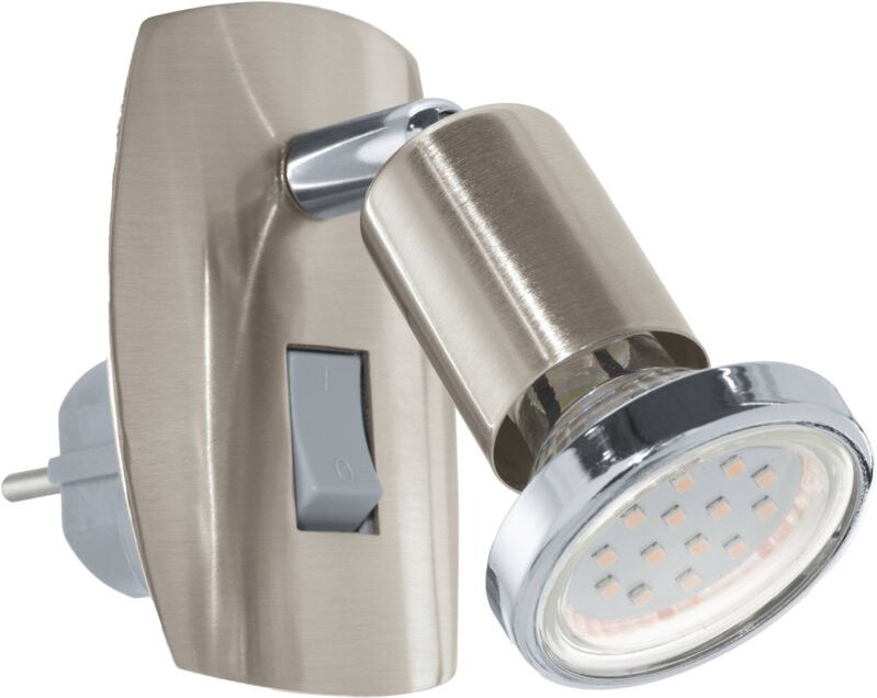 Eglo Steckerleuchte Mini 4 flexibel GU10 2,8 W nickel-matt warmweiß