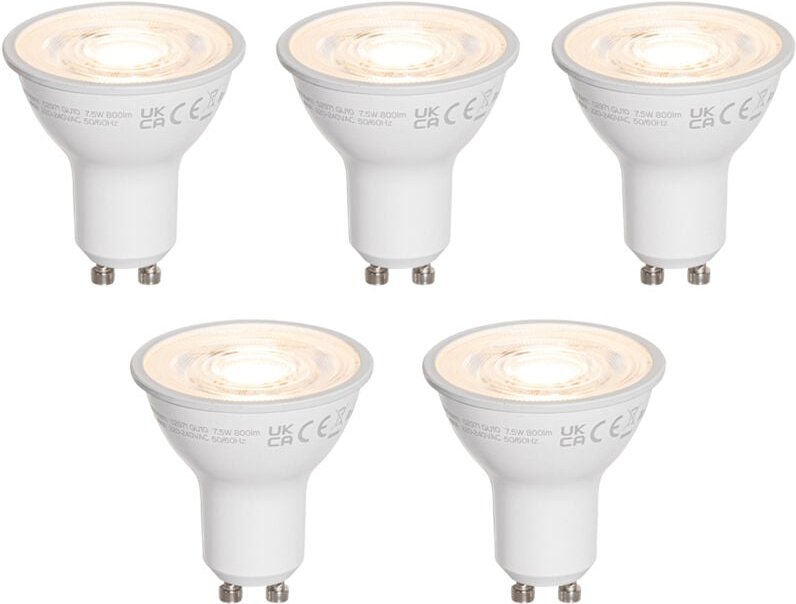 Luedd - 5er-Set GU10 50mm LED-Glühbirnen Klar 7,5W 800 lm 3000K