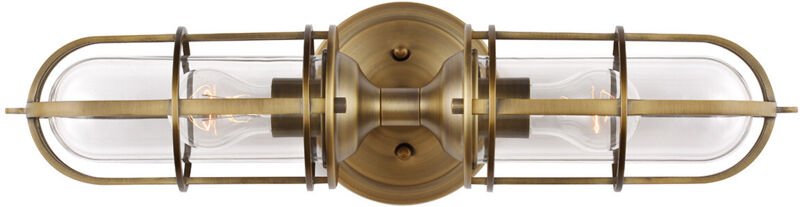 Elstead - Urban Restoration Feiss 2 Light Wandleuchte Dark Antik Messing IP44