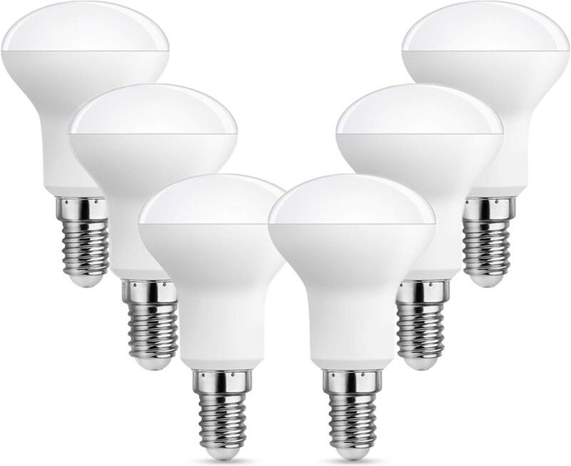 Aougo - LED-Spot-Glühbirne E14 R50, 5 w, Glühlampe, entspricht E14 40 w, Kaltweiß 6000 k, 500 lm, 120° Licht, ac 220 v, ...