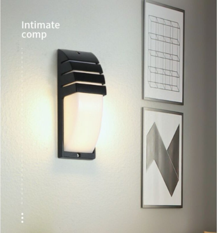 9W LED-Wandleuchte, moderne Wandlampe, immer eingeschaltet, weißes Licht, wasserdichtes Nachtlicht für Garten, Balkon, T...