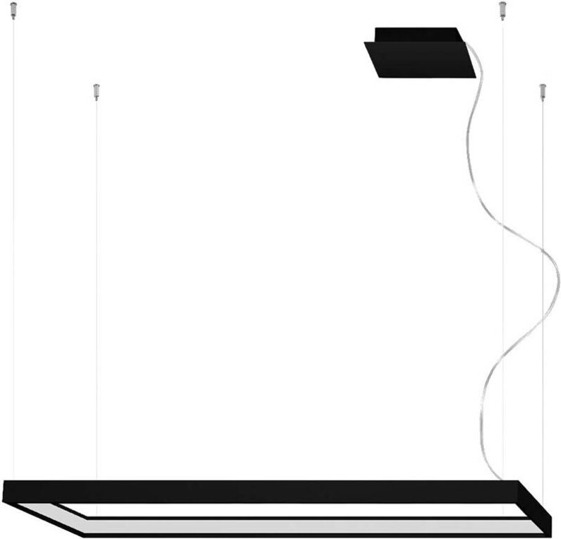 Hängelampe Pendelleuchte Wohnzimmerlampe led Designleuchte Alu schwarz h 150 cm