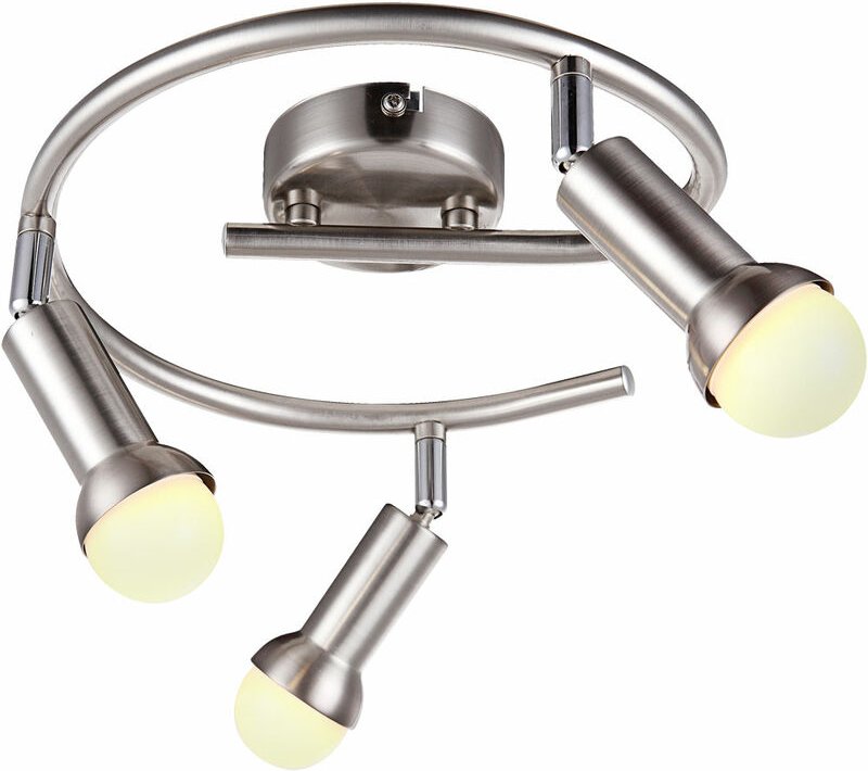 Dekorative 12 Watt led Decken Leuchte Wohnzimmer silber Chrom rund Globo kimberly 56044-3