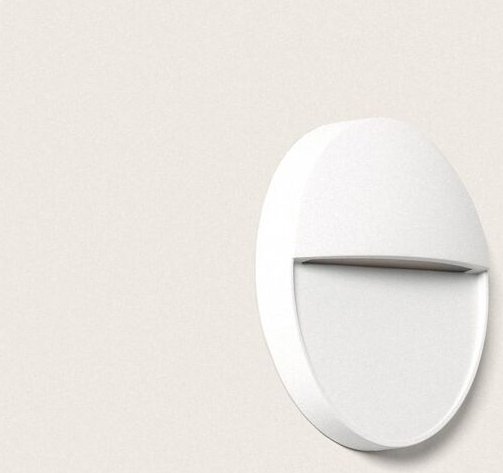 Ledkia - LED-Wandeinbauleuchte Außen 3W cct Wählbar Oberfläche Rund Jade Weiß