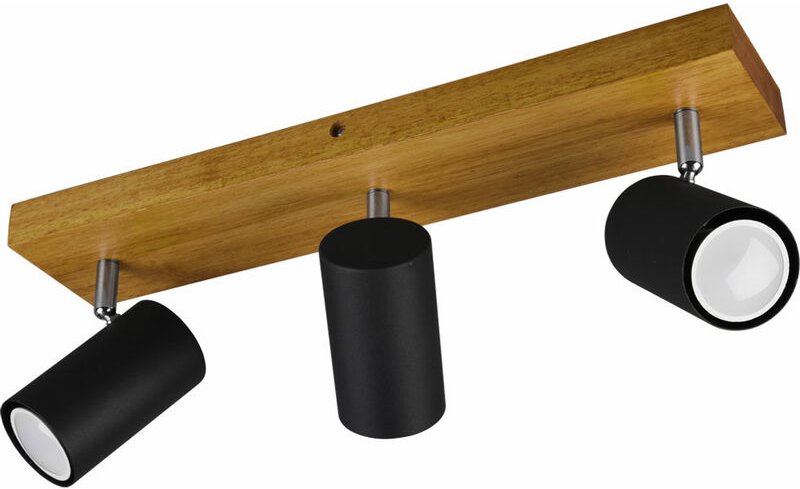 Decken Leuchte Holz Strahler schwenkbar Wohn Ess Schlaf Zimmer Beleuchtung Spot Lampe braun im Set inkl. LED Leuchtmitte...