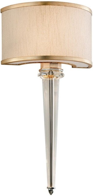 Harlow 2 + 4 led Licht Wandleuchte Blattsilber, Stoffschirm