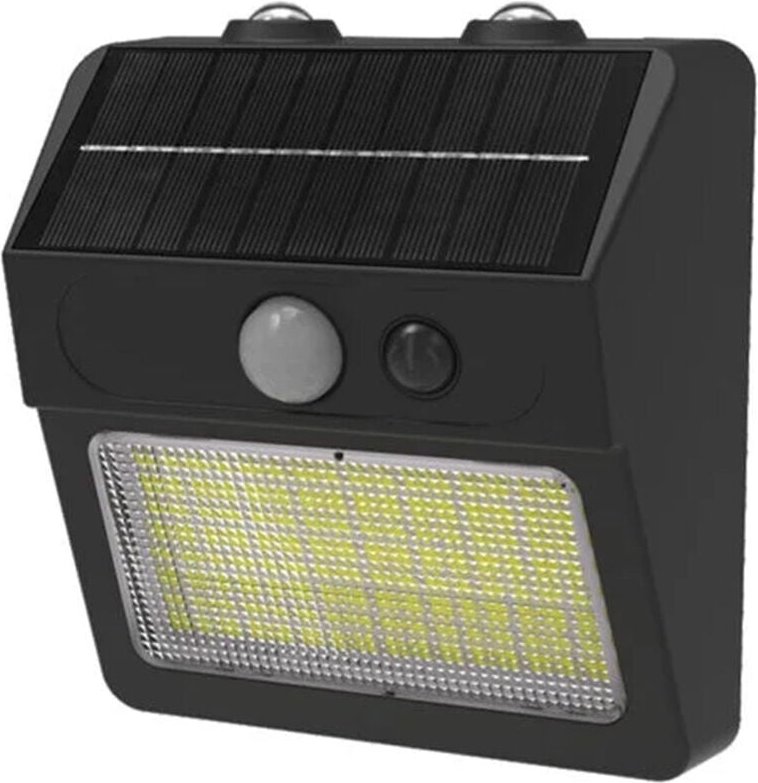 Trade Shop - APPLIQUE SOLARE DA ESTERNO CON SENSORE DI MOVIMENTO IP54 12W LUCE 3000K+6500K ZQ-DB-002JX -