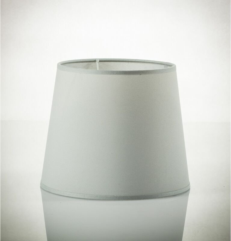 Licht-erlebnisse - Lampenschirm für Pendelleuchte E27 Grau Stoff willow