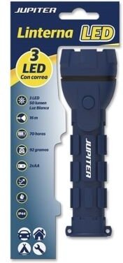 Js Corp. - Jupiter Taschenlampe de weißes Licht 3 led 50lm - Gehäuse de Gummi - Widerstandsfähigkeit ip44 - Betrieb mit ...