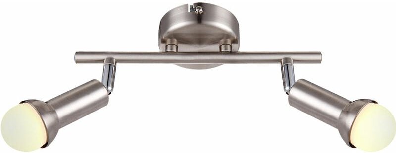 Deckenleuchte Strahler schwenkbar Spotlampe 2 Flammig Flurleuchte Spotleuchte, Metall, 2x led 4W 400Lm warmweiß, l 25 cm