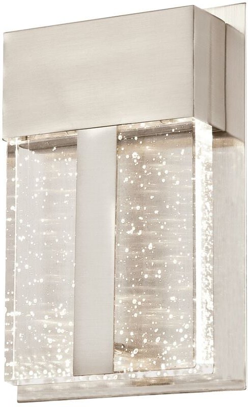 Dimmbare led Außen Wandleuchte Cava ii Nickel