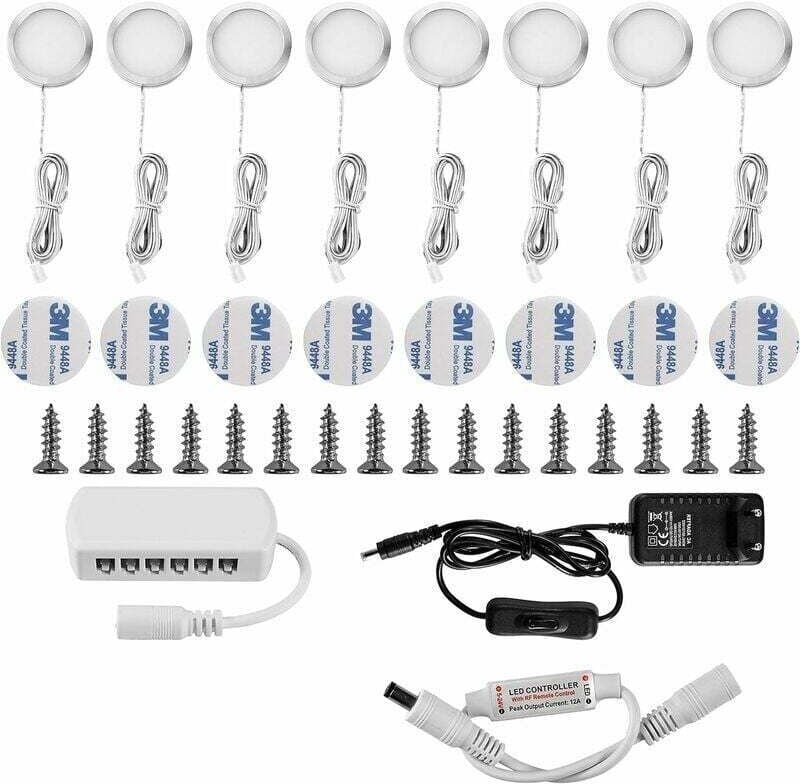 CHOYCLIT LED-Unterschrankleuchte, Unterschrankbeleuchtung, Vitrinen-Einbaustrahler, 16 W, für Schrank, Möbel, Schrank, K...
