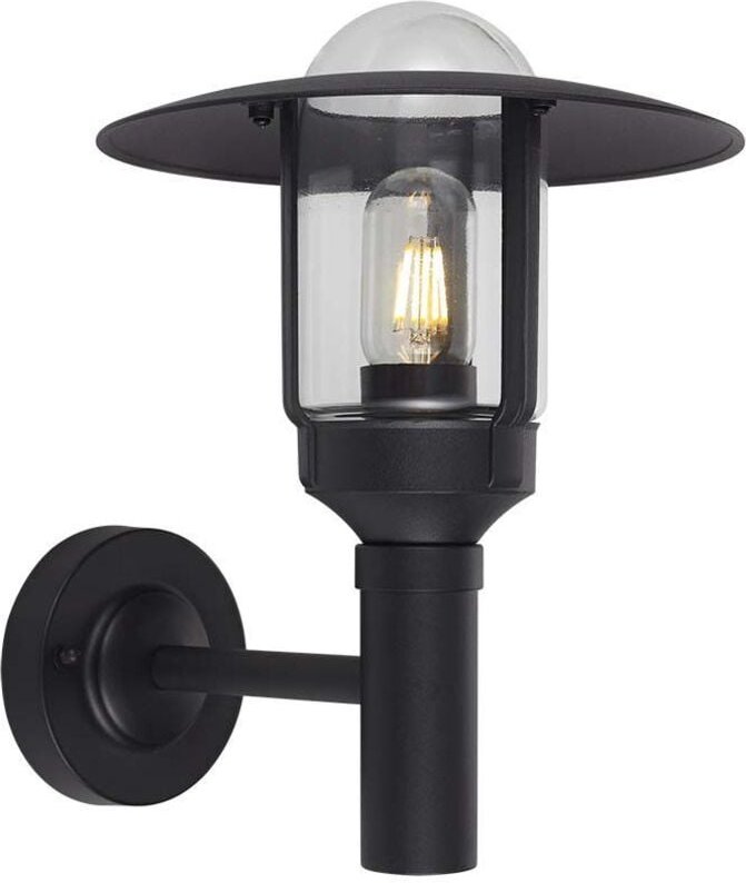 Thumbnail - LED-Gartenlampe mit E27-Laternenlampenfassung, Mattschwarz, h: 97,5 cm, Wandmontage, IP44 - V-tac