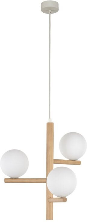 TK Ester Globe Pendelleuchte Deckenleuchte Kiefernholz 3xG9