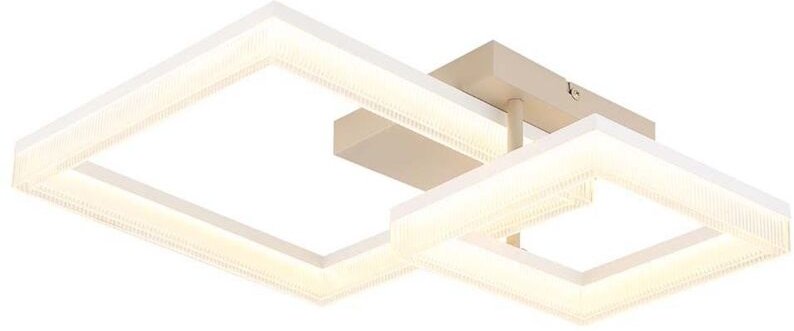 Thumbnail - LED Deckenleuchte Deckenlampe Wohnzimmerlampe Metall sandfarben eckig L 62.5 cm