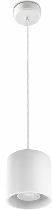 Pendelleuchte Zylinder Esstisch Lampen modern Pendelleuchte Wohnzimmer, Aluminium weiß, 1x GU10, DxH 10x80 cm, Esszimmer