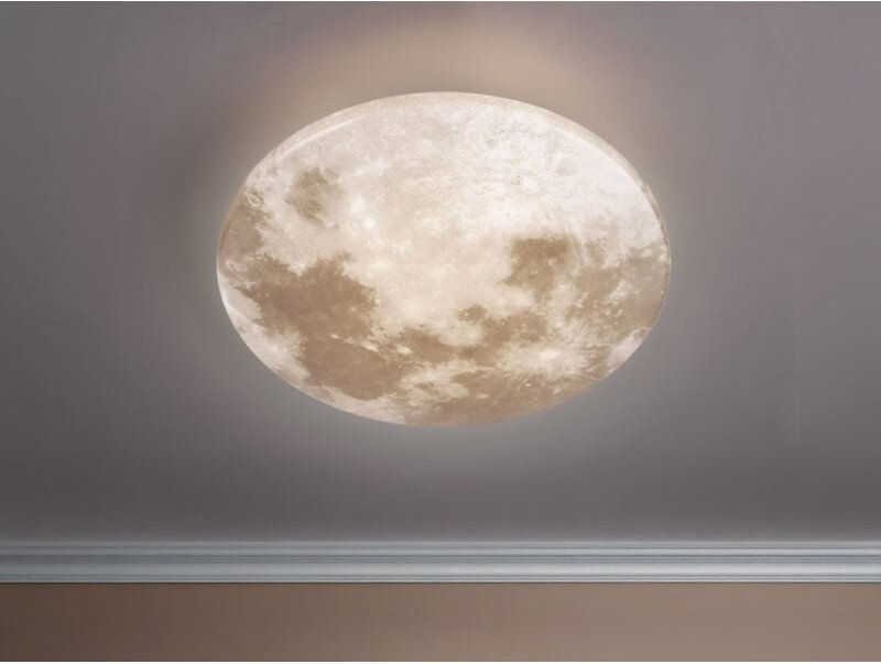 Reality Leuchten - led Deckenleuchte moonika Mondcover in Weiß IP44 Badlampe, ø 37cm